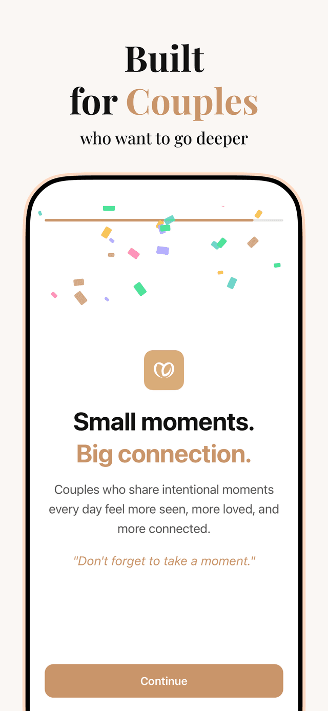 RootedMoments connection screen